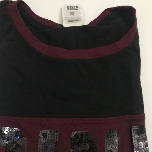 Pink Victoria’s Secrets Women’s Tee/Top Size XS Red Wine /Black Color - Picture 13 of 13